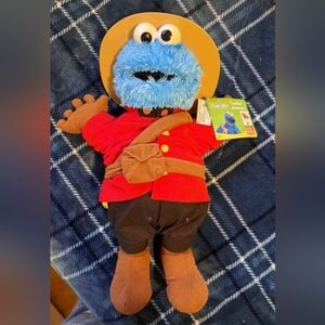Sesame Street Cookie Monster in Red Mountie Outfit